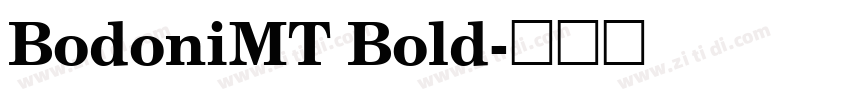 BodoniMT Bold字体转换